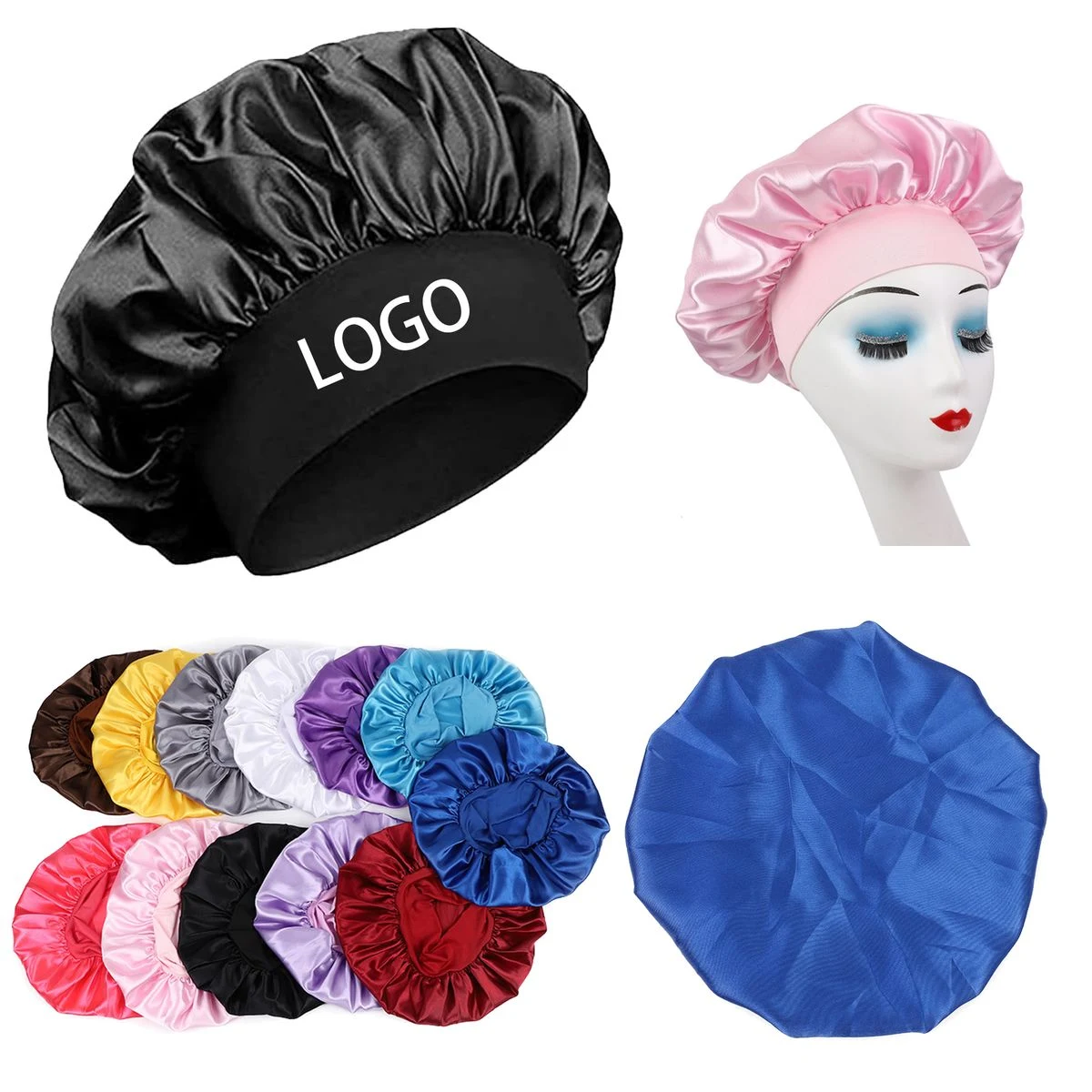 Elegant Satin Sleep Bonnet 1