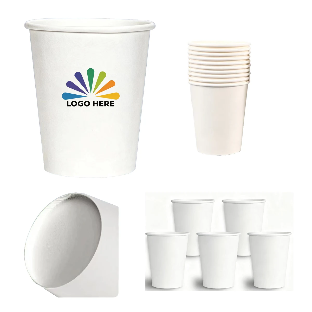 Custom Thickened Disposable Paper Coffee Cups 1