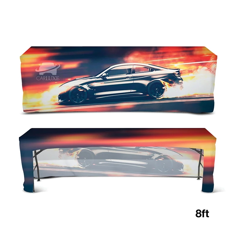 DisplaySplash 8' Fitted Open Back Table Cover 1