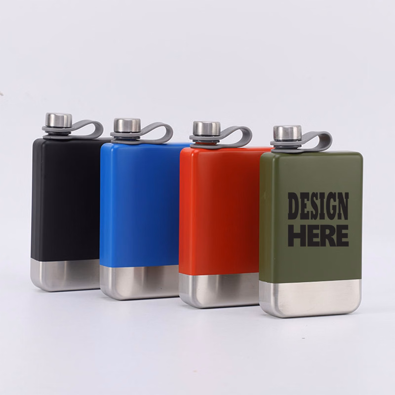 Portable Stainless Steel Painted Flask
