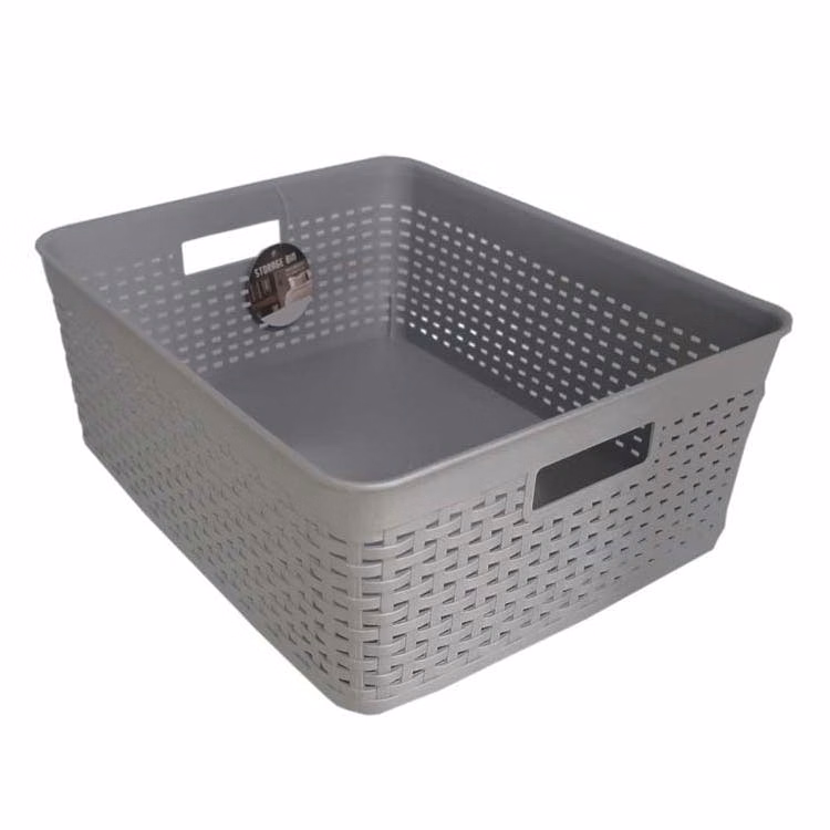 Storage Bins - Gray 14" x 11.4" x 5.3"