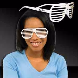 White Slotted Eyeglasses