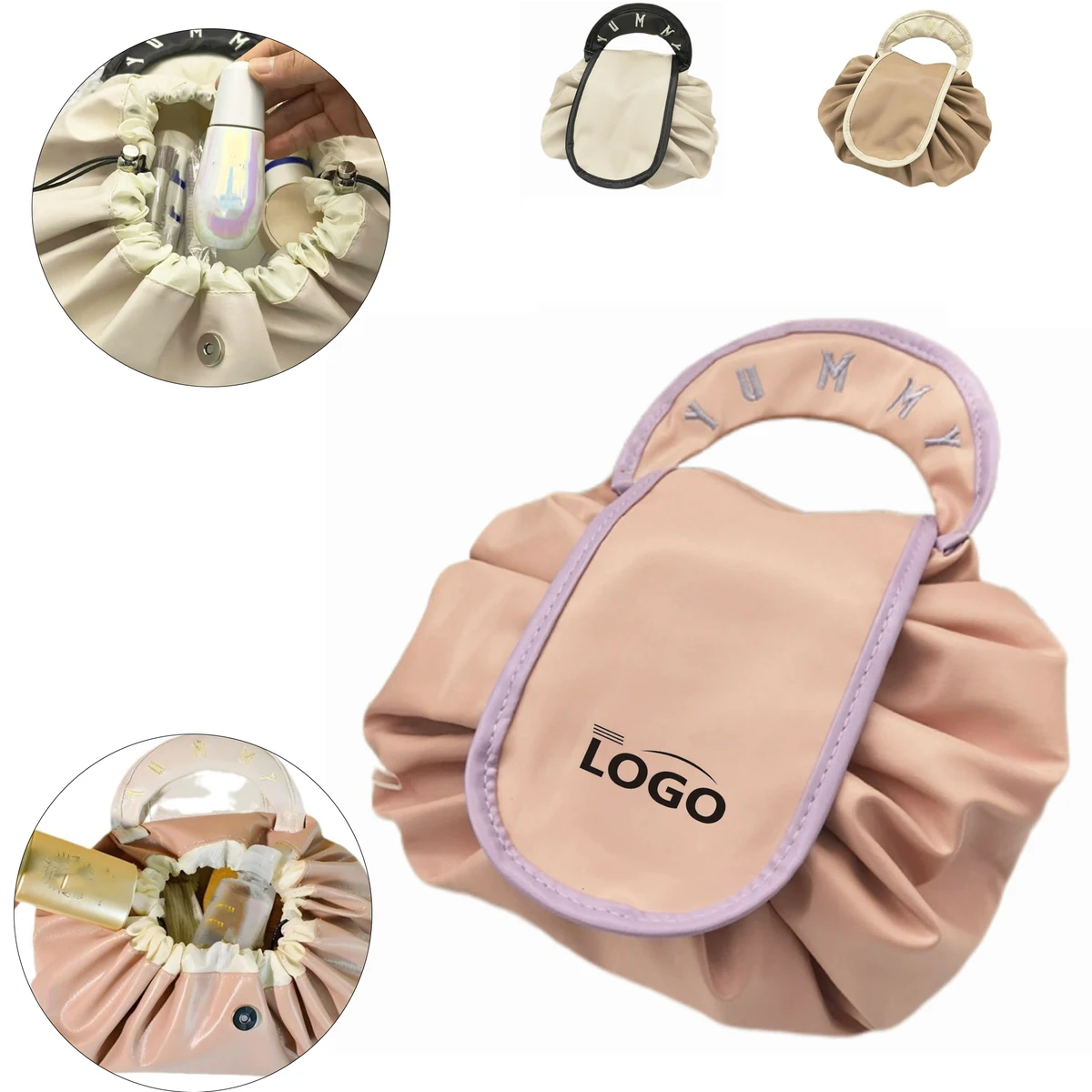 Trendy PU Lazy Drawstring Makeup Carrier 1