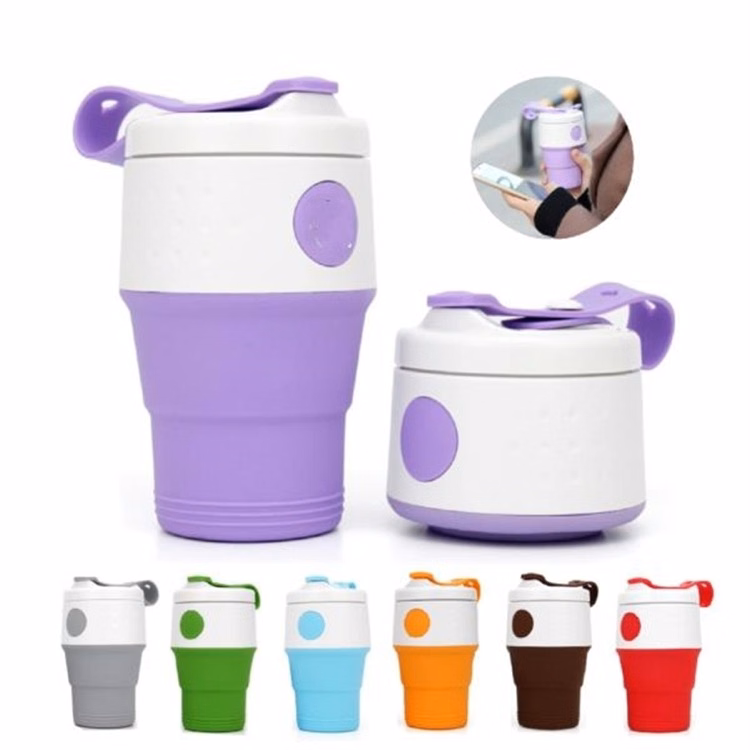 13 oz Silicone Foldable Coffee Cup