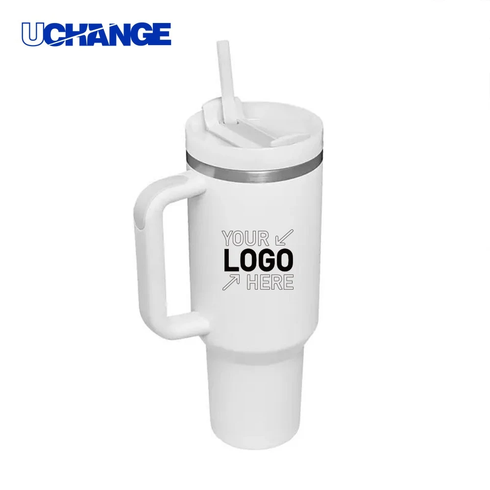 Car Tumbler Mug with Straw, custom tumbler with logo imprint 1