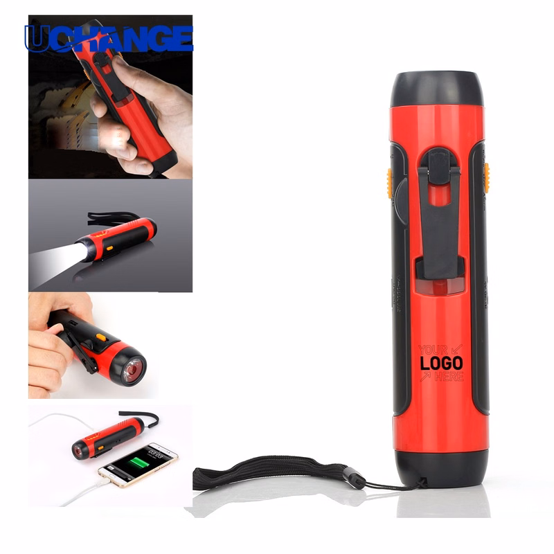 Manual Flashlight with Radio Power Bank