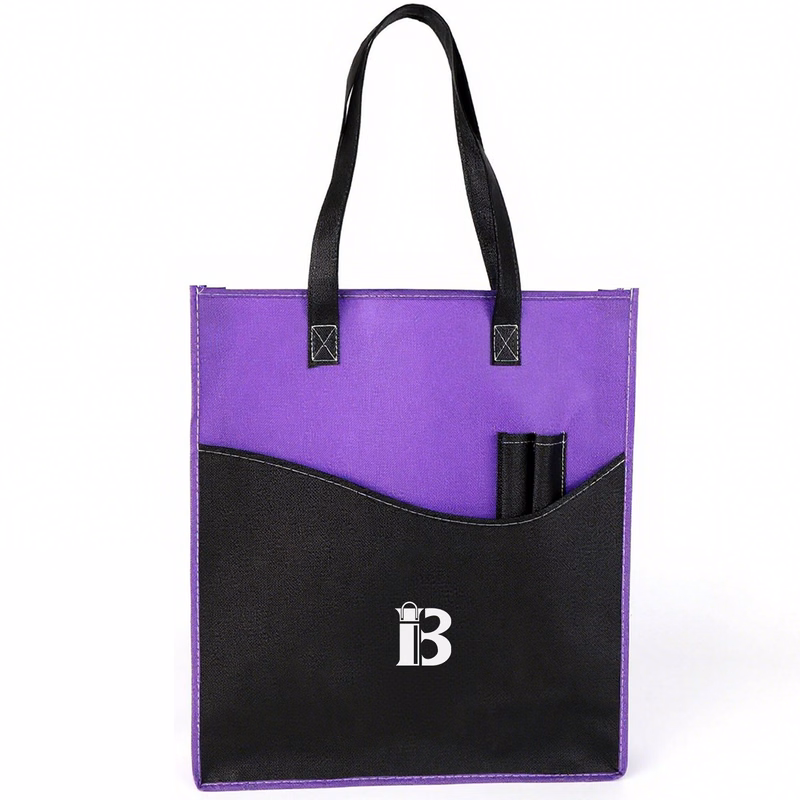 Two Tone Non-Woven Shopping Tote Bag