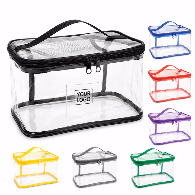 Clear PVC Zipper Storage Bag With Handle