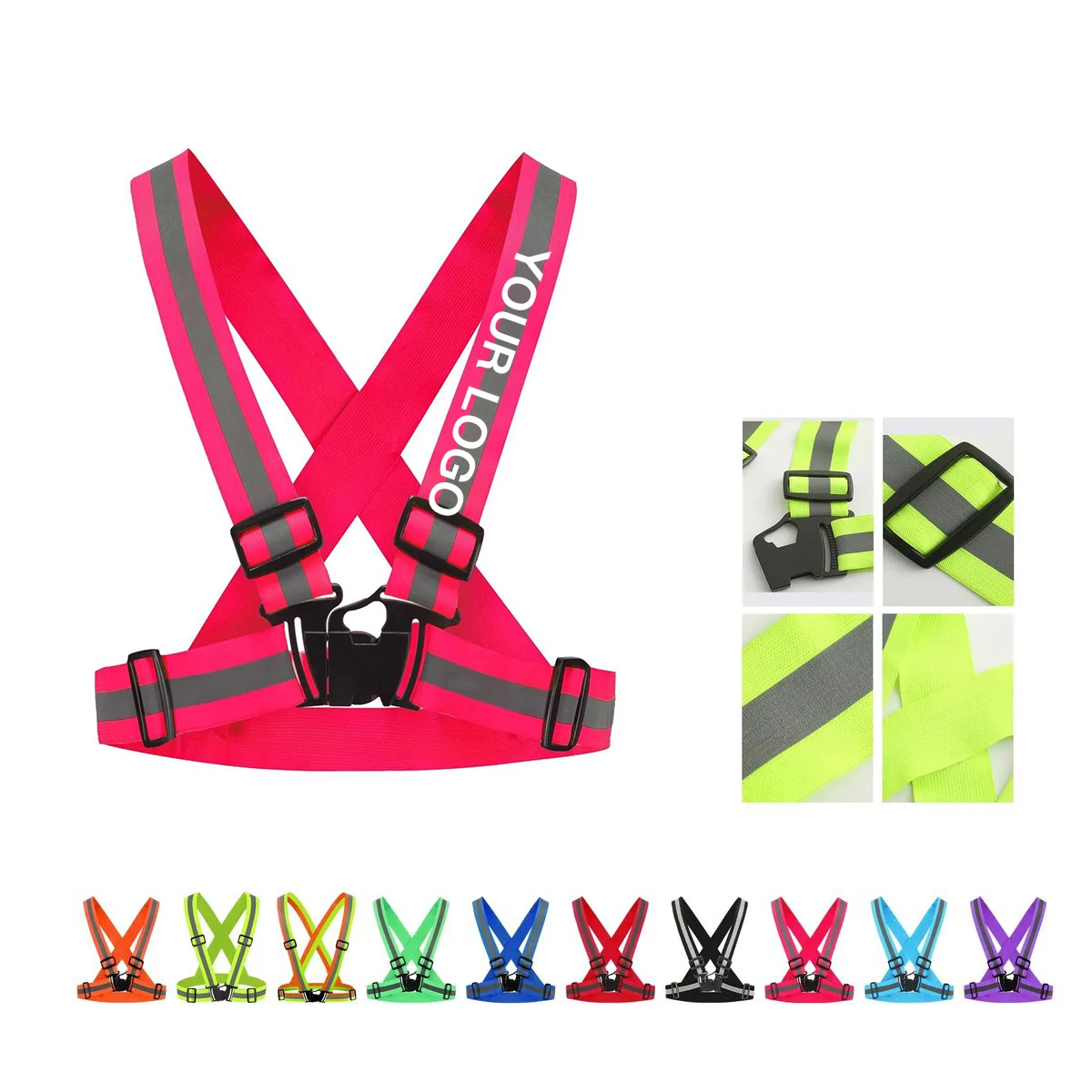 Polyester Safety Vest with Reflective Strips 1