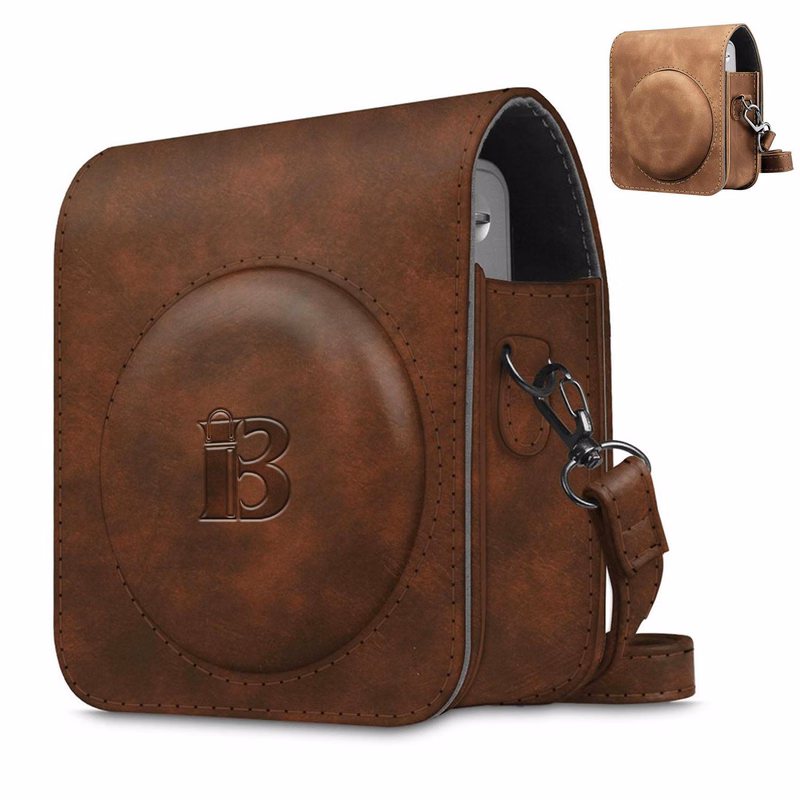 Vintage PU Leather Instant Camera Bag