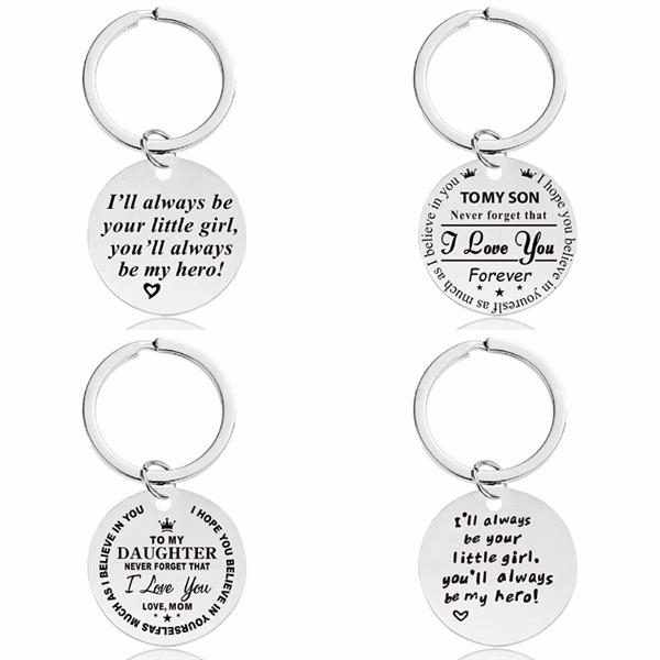 Custom Stainless Steel Round Keychain with Full Color Imprint — Executive Gift