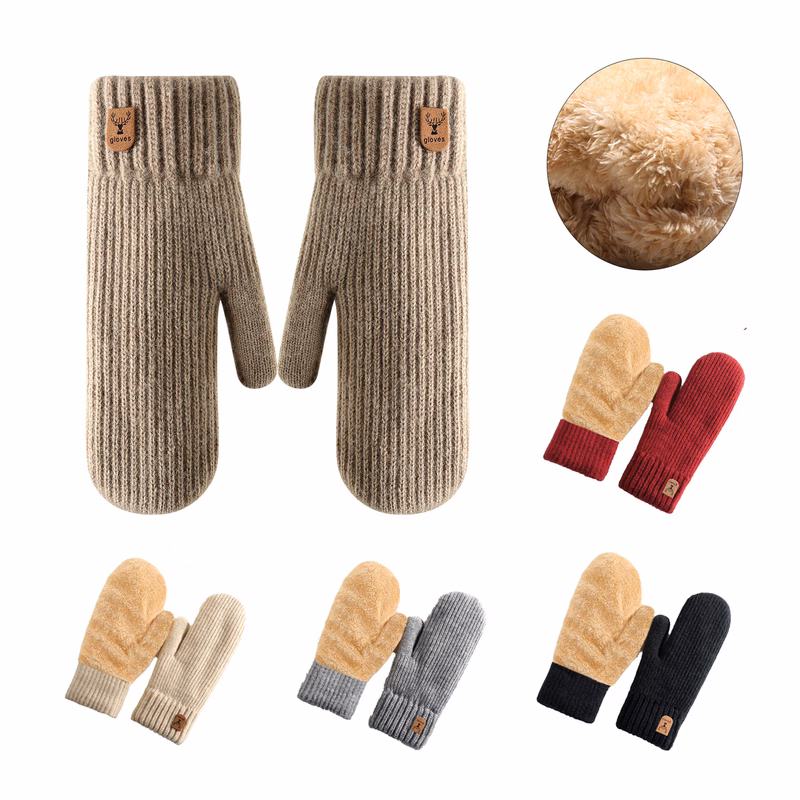 Winter Wool Lined Warm Gloves
