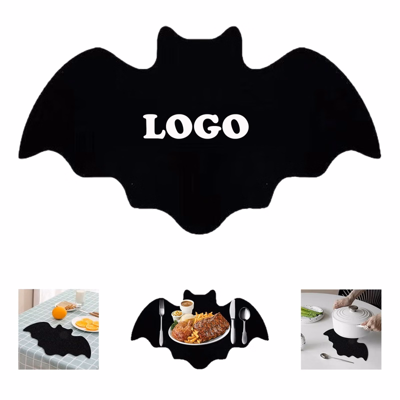 MOQ 50 pcs Bat Shaped Halloween Placemats