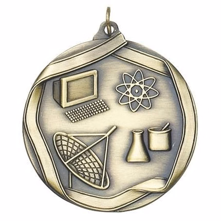 Science Die Cast Medal, 2 1/4"