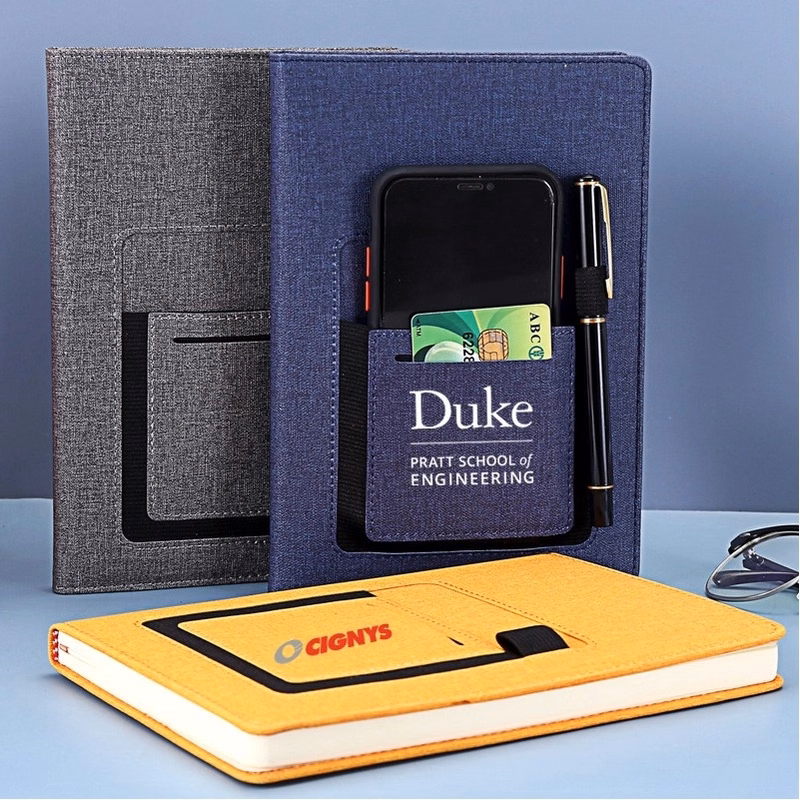 PU Leather Journal Notebook with Pocket