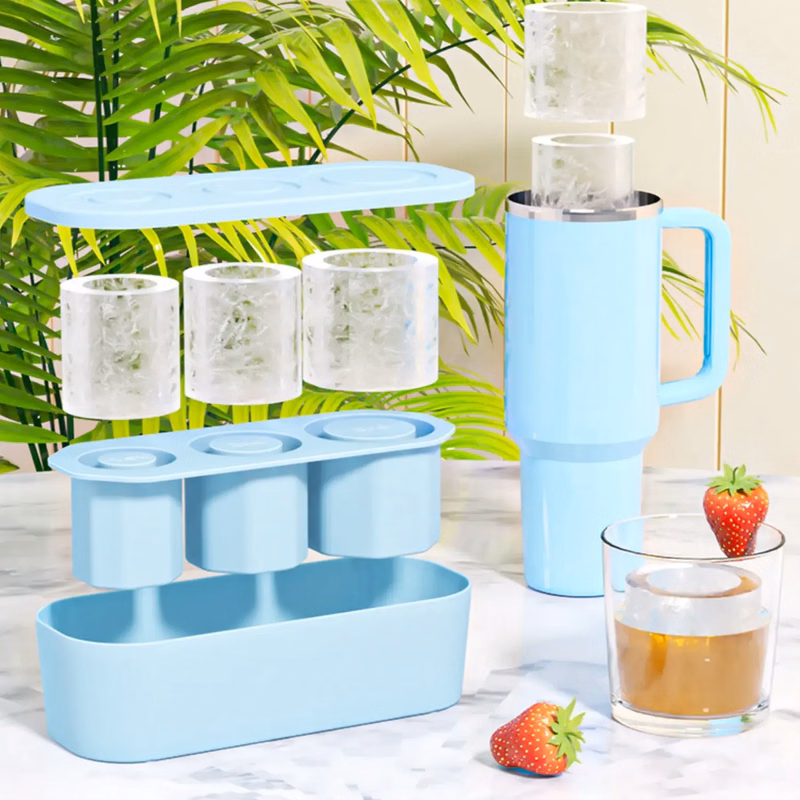3 Sizes 40 oz Ice Cube Mold Tray with Box and Lid