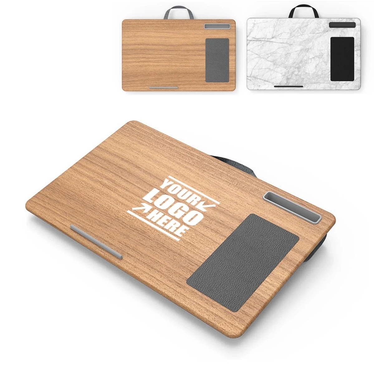 Lap Desk with Device Ledge, Mouse Pad and Phone Holder 1