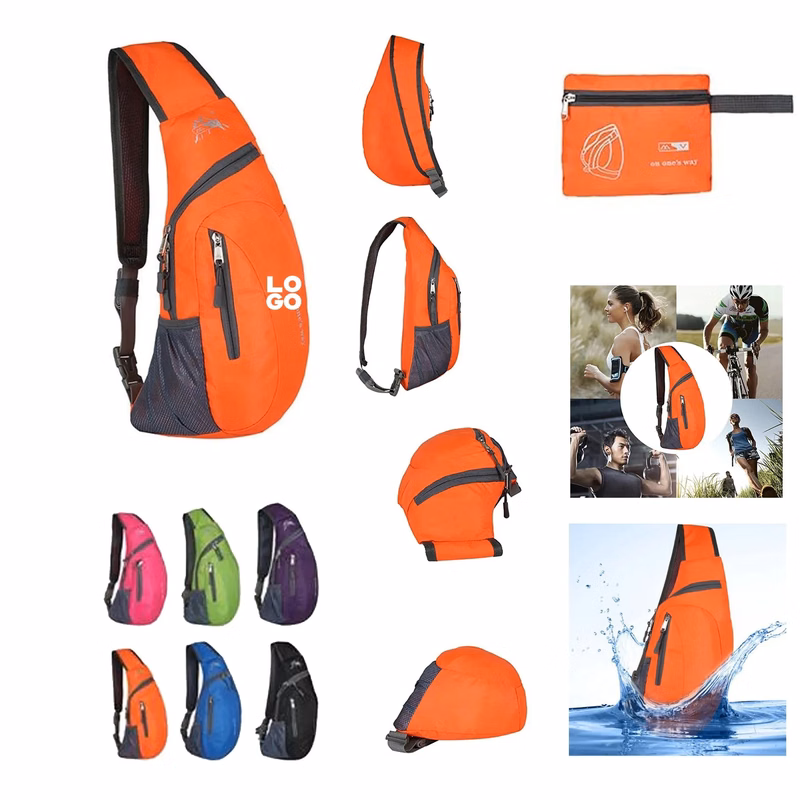 Foldable Hiking Crossbody Sling Backpack