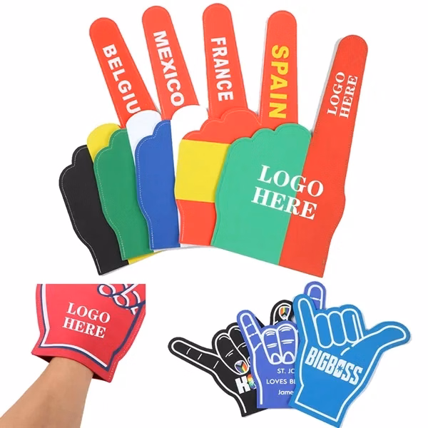 Custom 18 Inch EVA Foam Finger Sports Prop — Event Cheerleading Giveaway