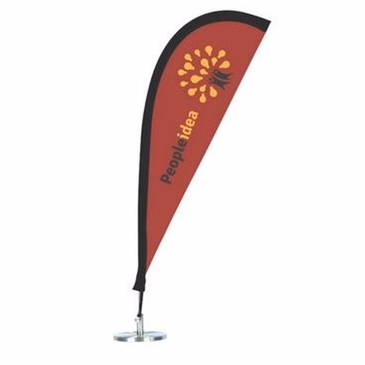 6"x14" Teardrop Table-Top Flag-2 side imprint