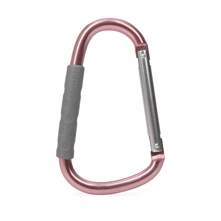 Nuby Handy Hook Stroller Clips - Large Soft Grip Pink