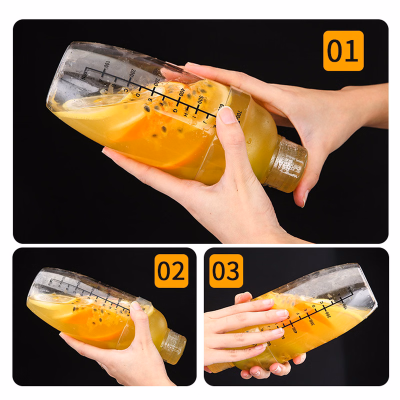 Plastic 10oz Cocktail Shaker With Scale