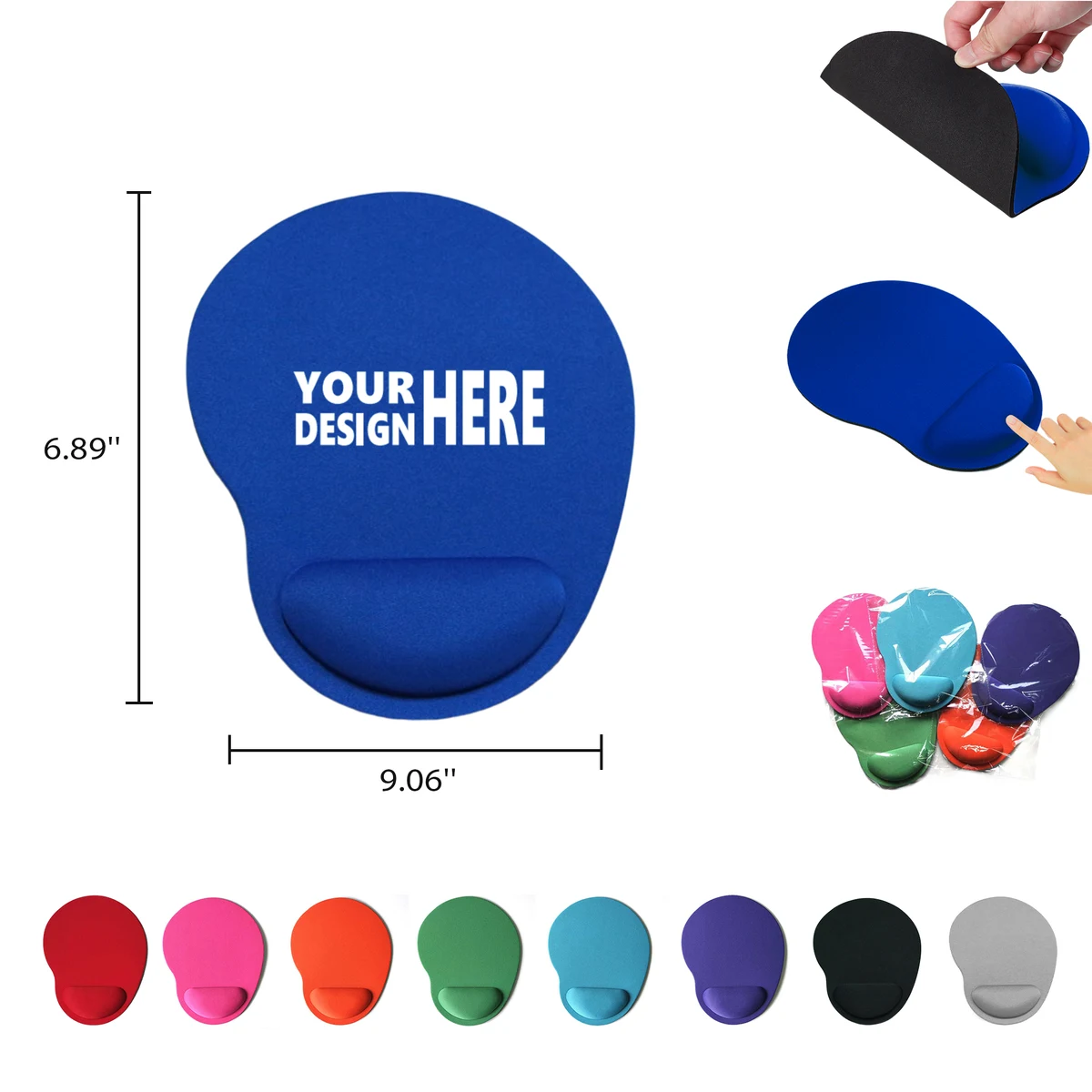 Office Mousepad with Gel Wrist Support MOQ 100 1