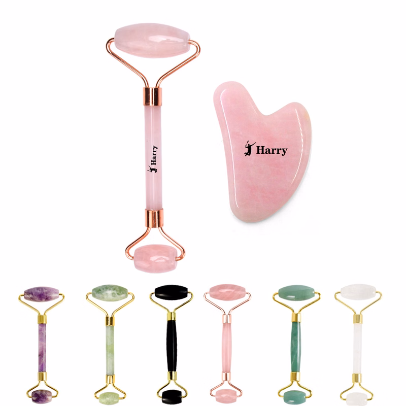 Jade Roller Dual-Head Massager Set