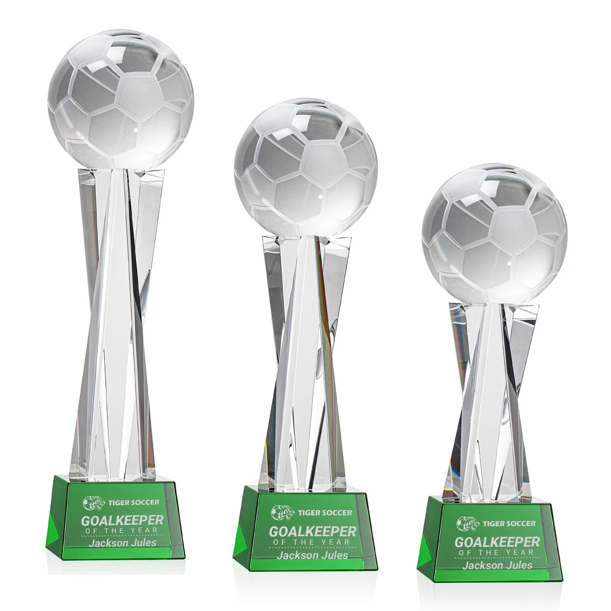 Soccer Ball Award on Grafton Base - Green 1