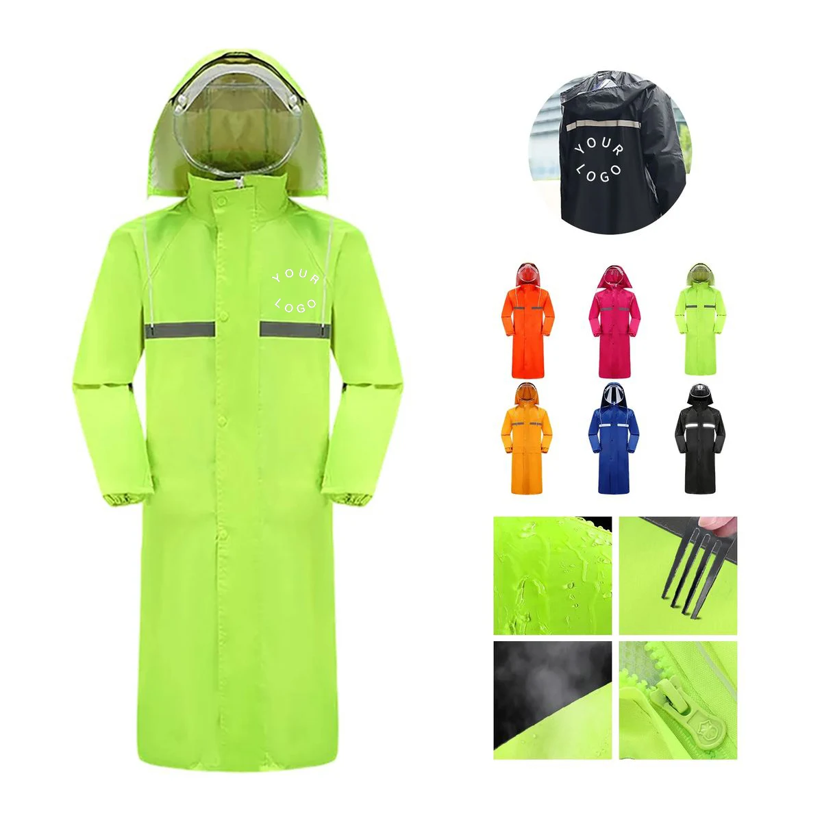 Long Outdoor Raincoat Waterproof Design 1