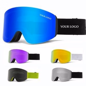Magnetic Cylindrical Skiing Equipment Anti Fog Glasses And Goggles