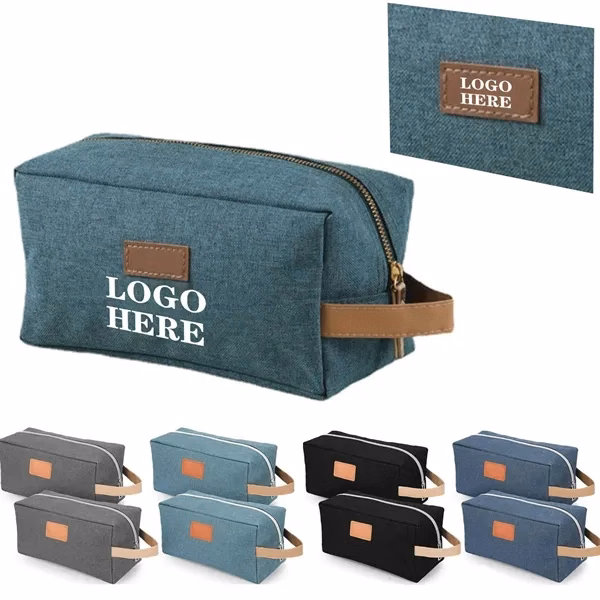 Custom 600D Oxford Waterproof Toiletry Bag w/ Metal Zipper — Travel Organizer