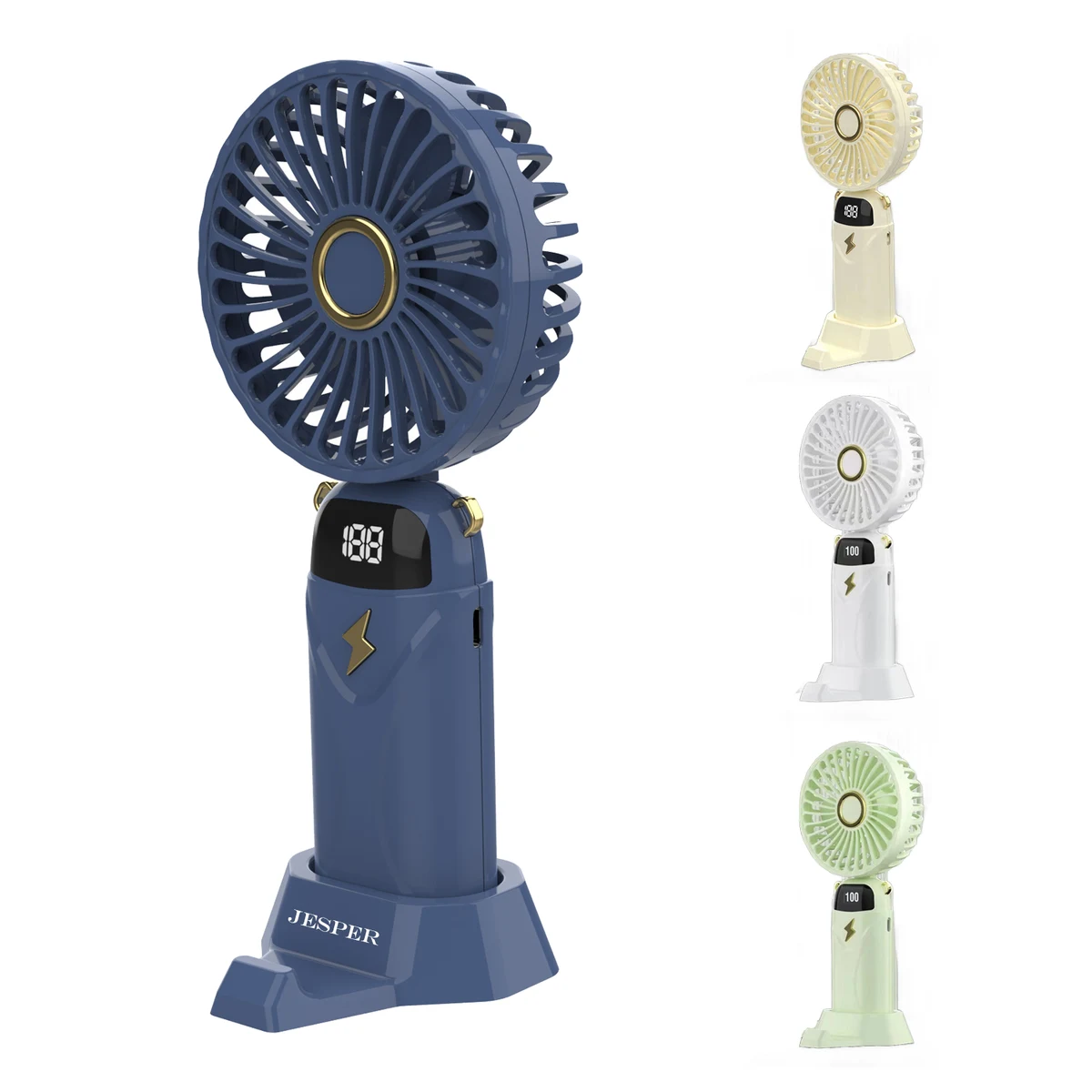 Digital Display Foldable Handheld Fan 1
