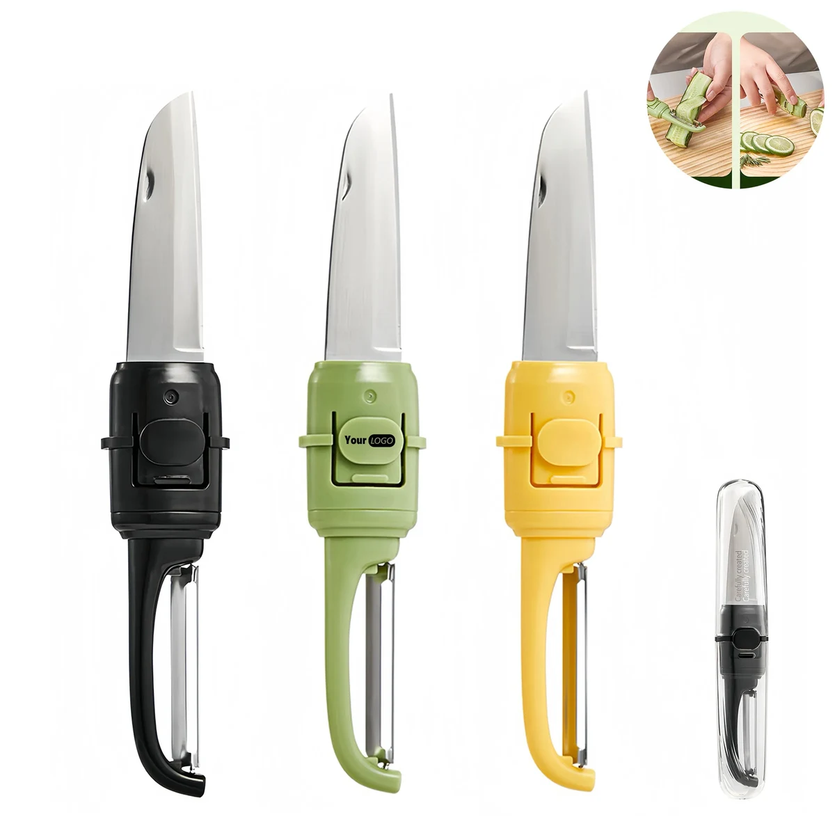 Polycarbonate Portable Folding Fruit Peeler With 10 1