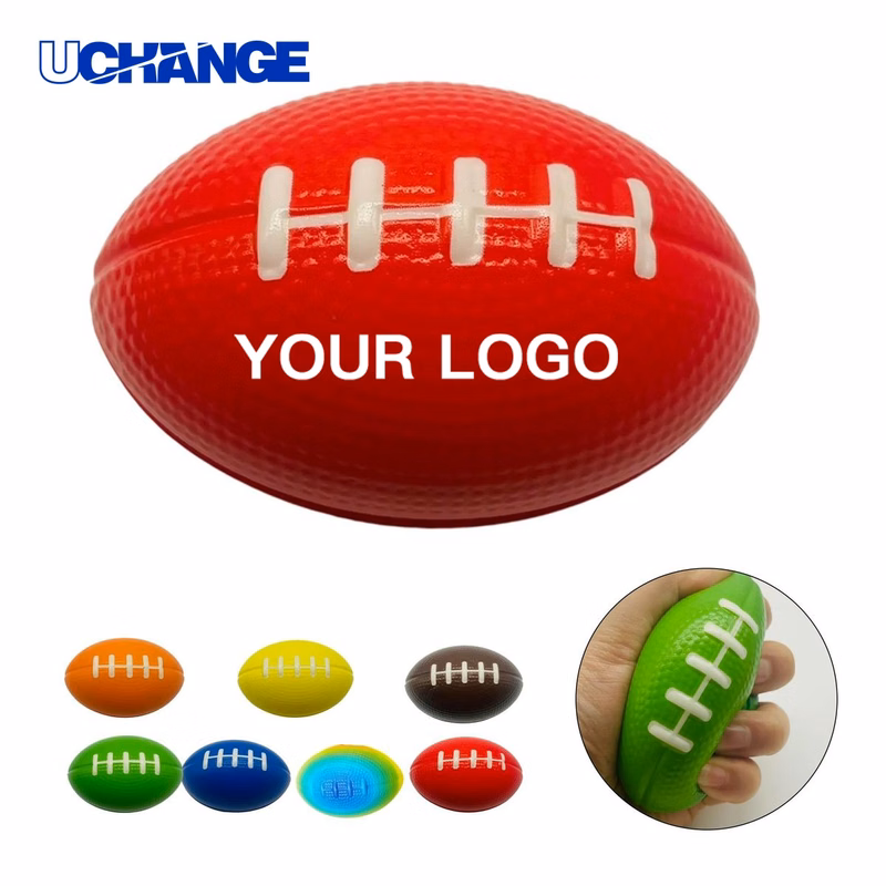Sports Rugby Stress Ball Squeeze Toy in PU Foam