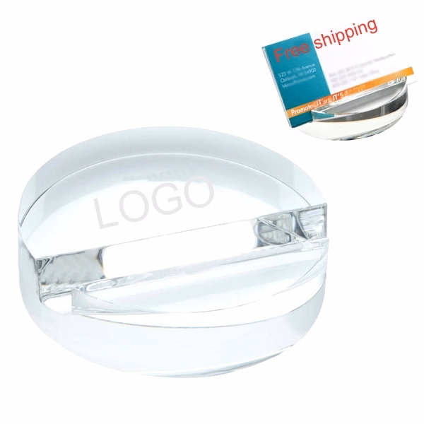 Round Crystal Phone Stand Paperweight