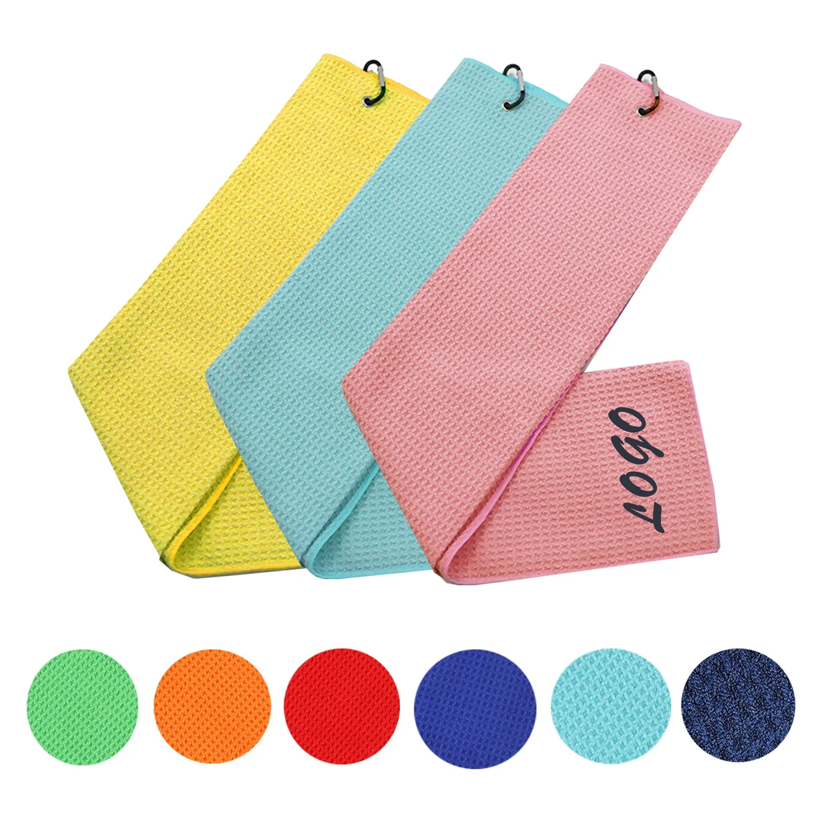 Microfiber Golf Towel With Metal Buckle Outdoor Sports 1