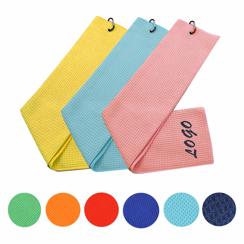 Microfiber Golf Towel With Metal Buckle Outdoor Sports