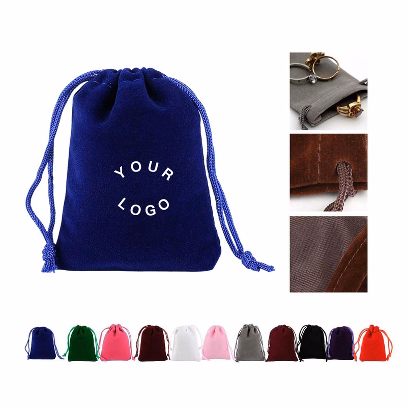 Luxury Flocking Storage Bag Small Accessories