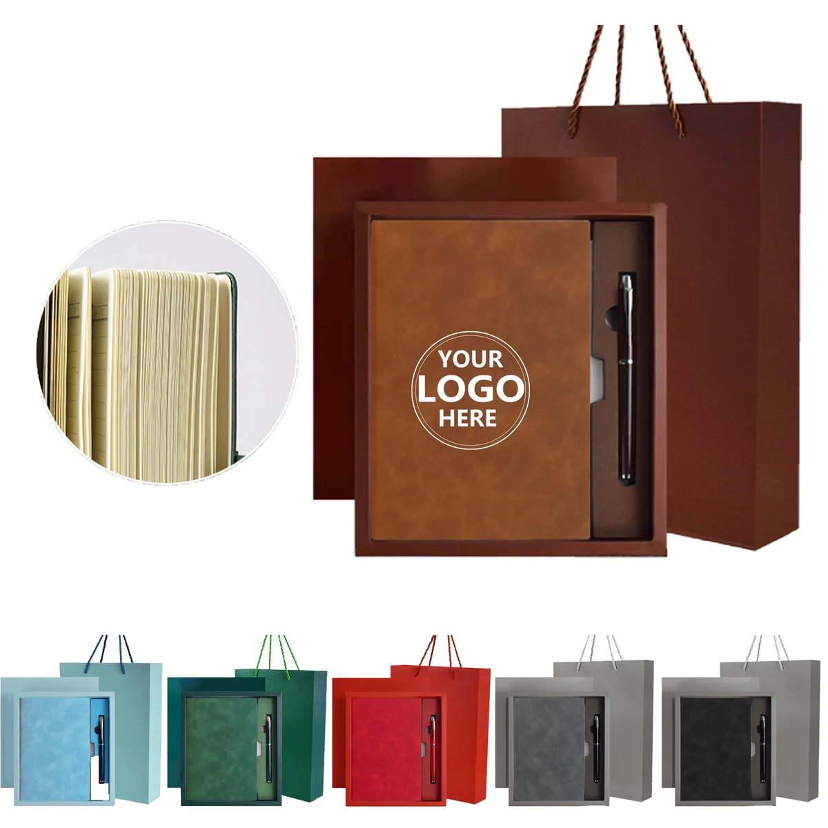 Business Work Notebook with Synthetic Leather Cover 1
