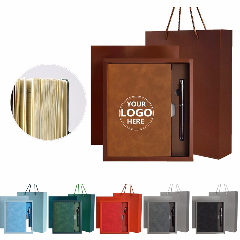 Business Work Notebook with Synthetic Leather Cover