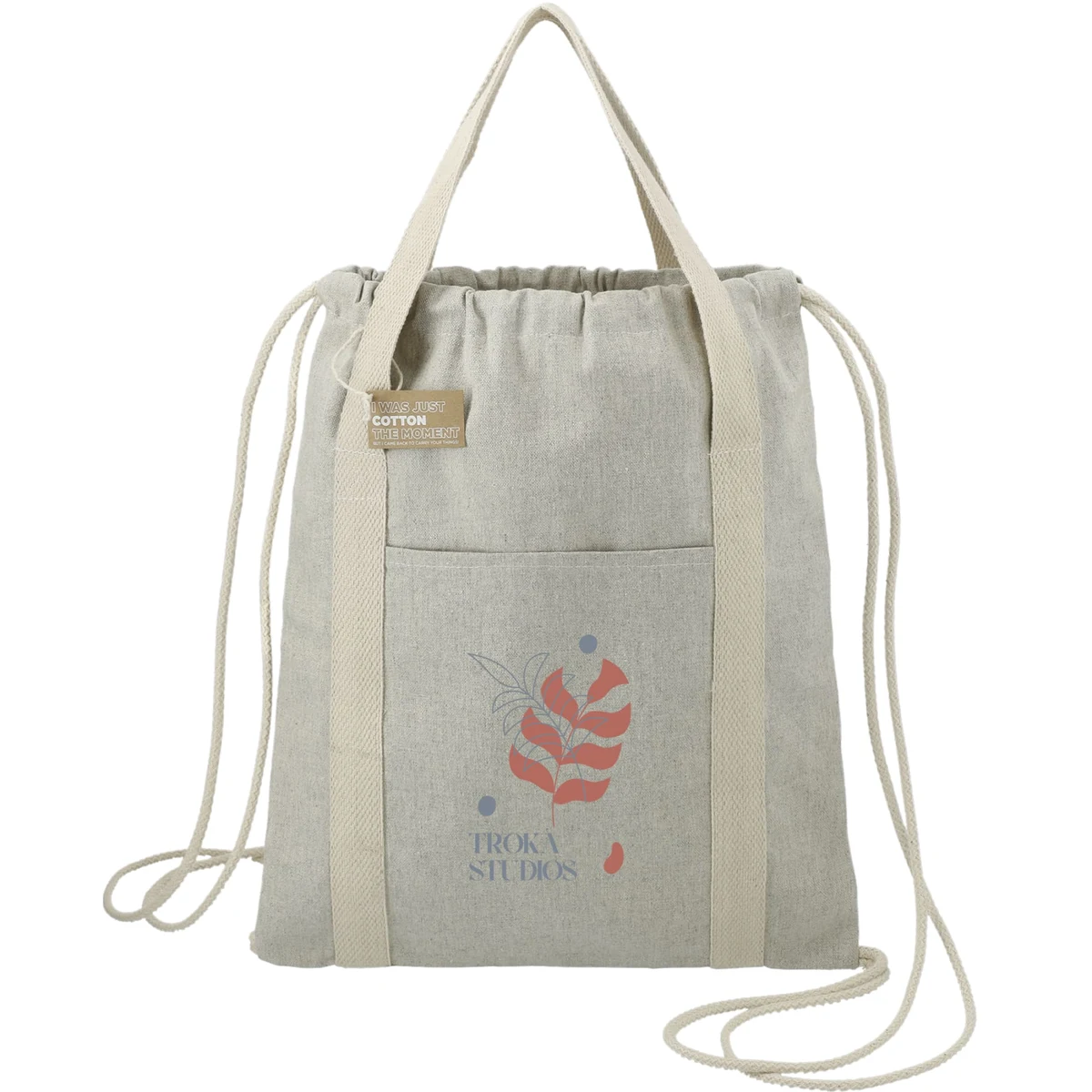 Repose 5oz. Recycled Cotton Drawstring Bag 1