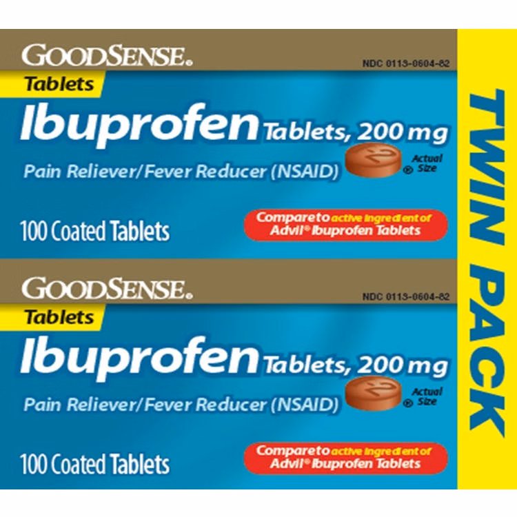 GoodSense Ibuprofen Caplets - 200 mg Twin Pack