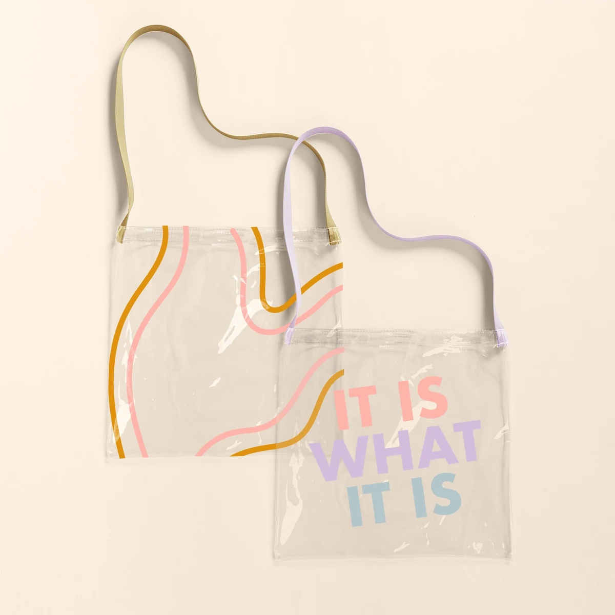 Sunshine Tote - Clear Vinyl, custom tote bag with logo imprint 1