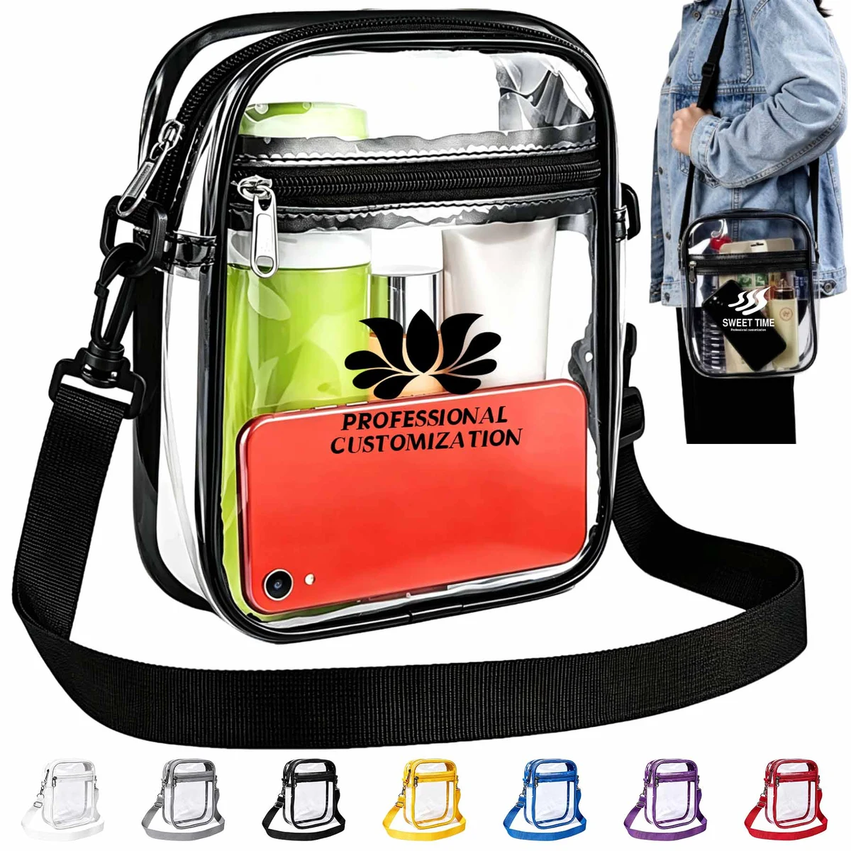 Clear Crossbody Messenger Shoulder Bag 1
