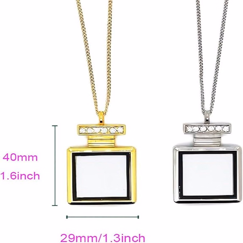Custom Logo Perfume Bottle Pendant Necklace