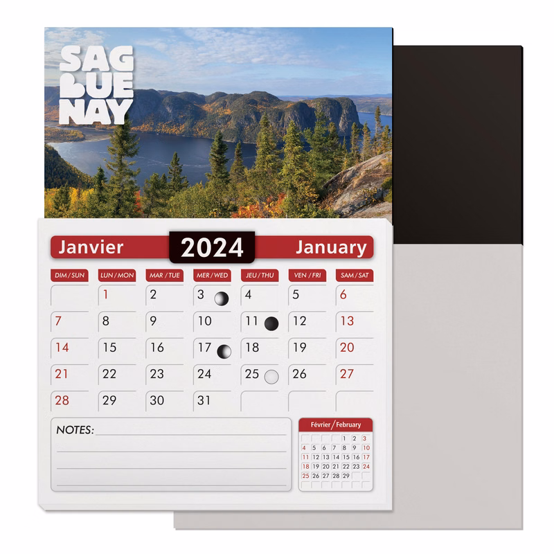 Four colour process Magnetic Card with Stock Calendar