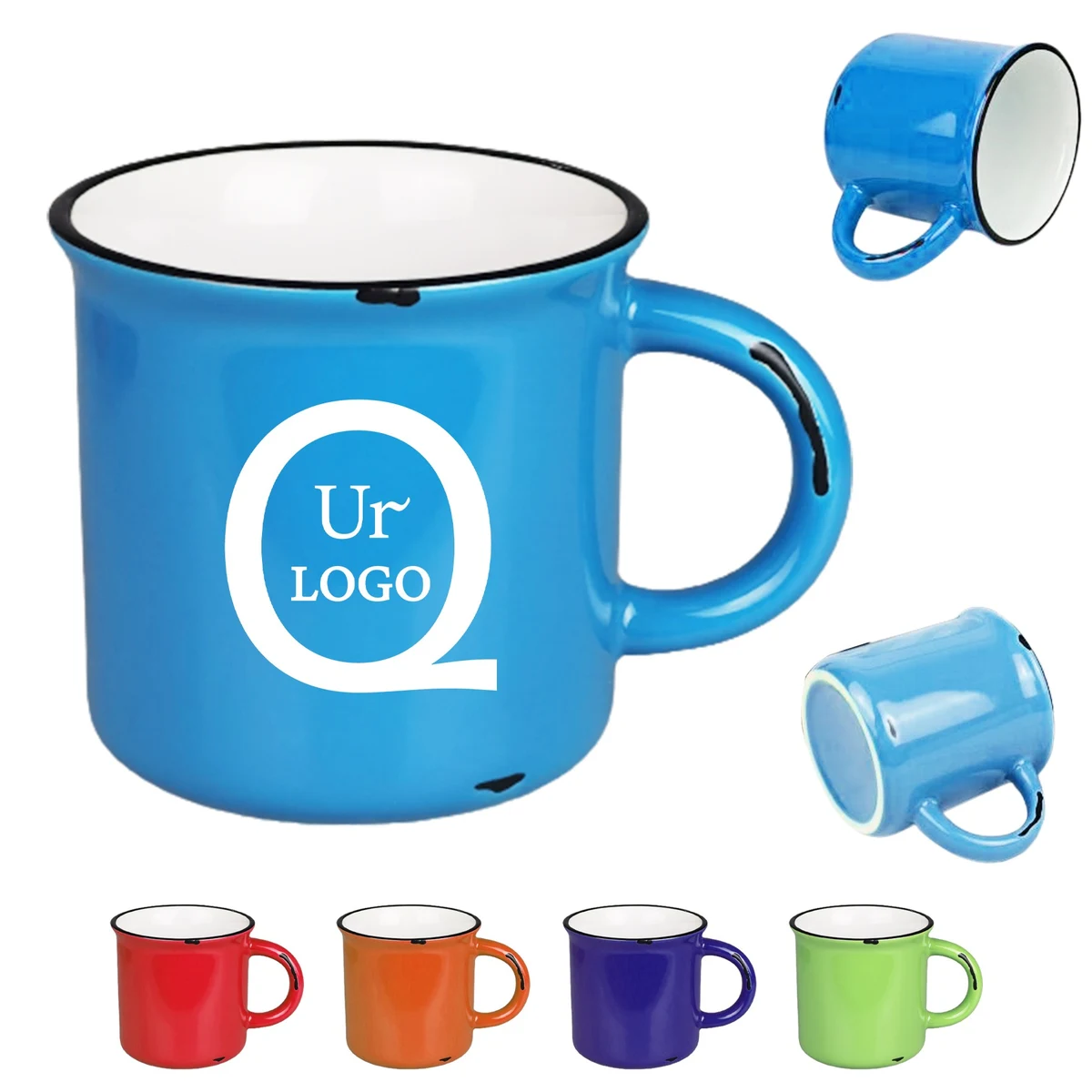 14Oz.Ceramic Imitation Enamel Mug 1