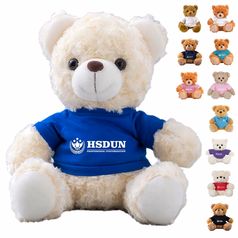 11'' Seated Style Stuffed Plush Teddy Beat With T-shirt