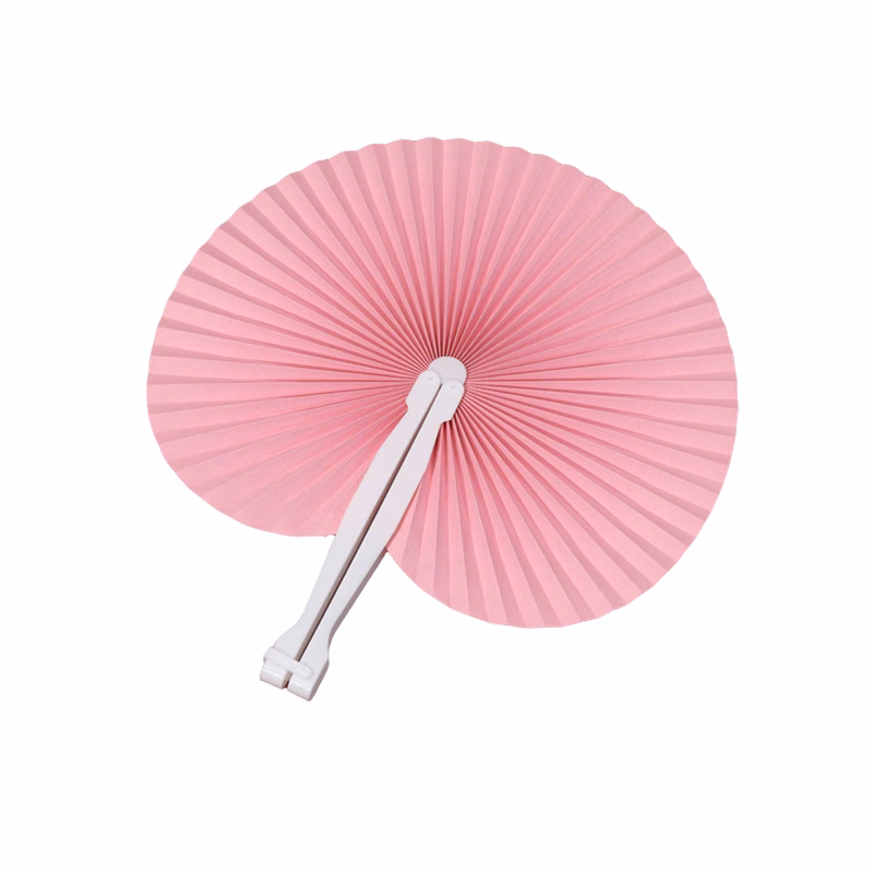 Colorful Plastic Folding Hand Fan 5.7" Length x 0.75" Width